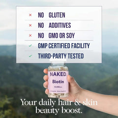 Daily Biotin Supplement | Naked Biotin - 120 Capsules